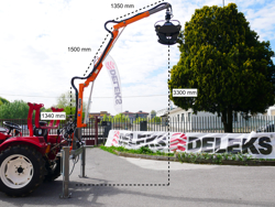 hydraulic forestry crane with log grapple for tractor crab 3000