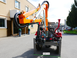 hydraulic forestry crane with log grapple for tractor crab 3000