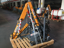 hydraulic forestry crane with log grapple for tractor crab 3000