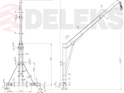 hydraulic crane for agricultural tractor el 500
