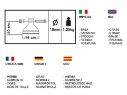 forestry mulcher of 100cm for mini excavators hydraulic shredder mod arh 100
