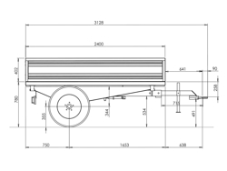 3 way hydraulic tipping trailer for tractor rm 14t3s