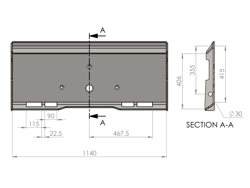 snow plow for up to 3 0 ton skid steer loaders ln 250 m