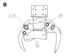 tree shear log grapple for mini excavators cf 10