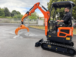 log grapple with rotator for mini diggers and forest cranes dk 10h gr 10