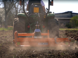 medium heavy rotavator tiller for tractor working width 125cm manuall sideshift mod dfm 125