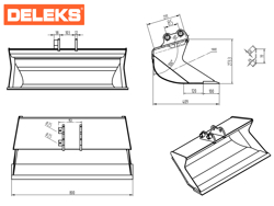bucket for s100 miniexcavator 800