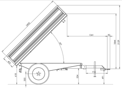 3 way hydraulic tipping trailer for tractor rm 14 t3h