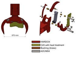 tree shear log grapple for mini excavators cf 11r