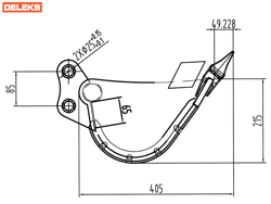 stone bucket for s100 miniexcavator 500st