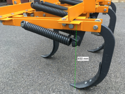 cultivateur déchaumeur 5 dents largeur 120cm pour tracteur kubota iseki etc mod de 120 5