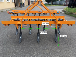 cultivateur 7 dents pour tracteur largeur 140cm pour préparation du sol mod de 140 7