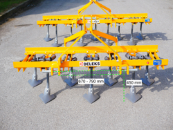 cultivateur déchaumeur à 7 dents largeur de travail 140cm equipé de dents d oie mod de 140 7 v