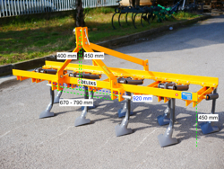 cultivateur à ressorts 215cm pour tracteur préparation de la terre mod de 215 9 v