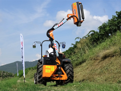 epareuse hydraulique pour tracteur avec broyeur ou taille haie mod airone 60