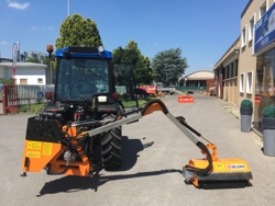 epareuse hydraulique pour tracteur avec broyeur ou taille haie mod airone 100