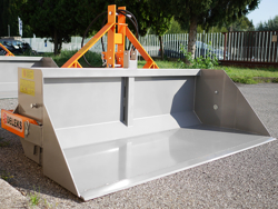 godet de 180cm hydraulique pour tracteur avec attelage 3 points standart mod pri 180 h