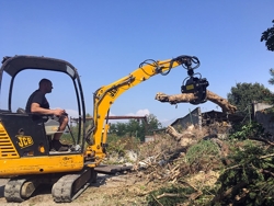 grappin à bois pour mini pelles et grues forestières modèle dk 10 gr 10