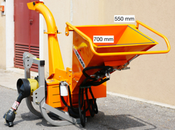 broyeur de branches hydraulique à tambour dk 1300 pour tracteur copeaux et brf