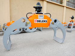 grappin avec rotateur 3 tonnes pour pelles et grues mod dk 16 gr 30f