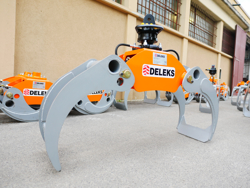 grappin avec rotateur 3 tonnes pour pelles et grues mod dk 16 gr 30f