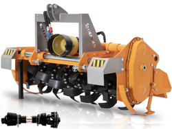 rotovator pour tracteurs déport hydraulique dfh idr 150