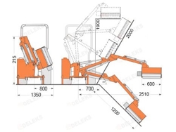 epareuse hydraulique pour tracteur avec broyeur ou taille haie mod airone 60