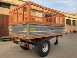 remorque tri benne agricole pour tracteur 2 tonnes modèle rm 14t3s