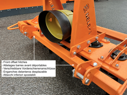 herse rotative avec rouleau kr 120 pour tracteur