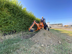 pelle rétro universelle pour micro tracteur drs 1000