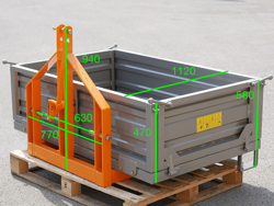 bennette de transport basculante pour tracteur mod t 1800 h