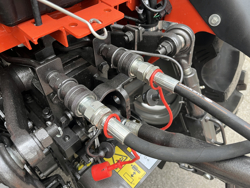 grue hydraulique pour micro tracteurs comme kubota iseki mod el 300