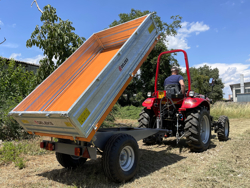 remorque tri benne agricole pour tracteur 2 tonnes modèle rm 14 t3h