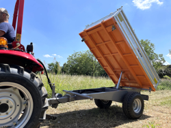 remorque tri benne agricole pour tracteur 2 tonnes modèle rm 14 t3h