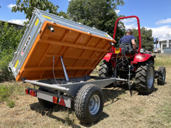 remorque tri benne agricole pour tracteur 2 tonnes modèle rm 14 t3h
