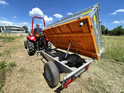 remorque tri benne agricole pour tracteur 2 tonnes modèle rm 14 t3h
