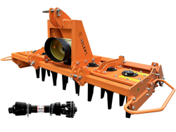 herse rotative avec rouleau kr 210 pour tracteur