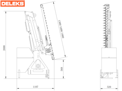 epareuse hydraulique pour tracteur avec broyeur ou taille haie mod airone