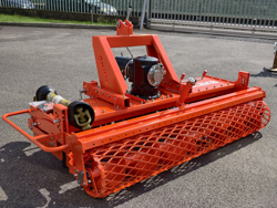 herse rotative avec rouleau kr 210h pour tracteur