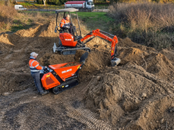 minidamper a moteur kubota m8000