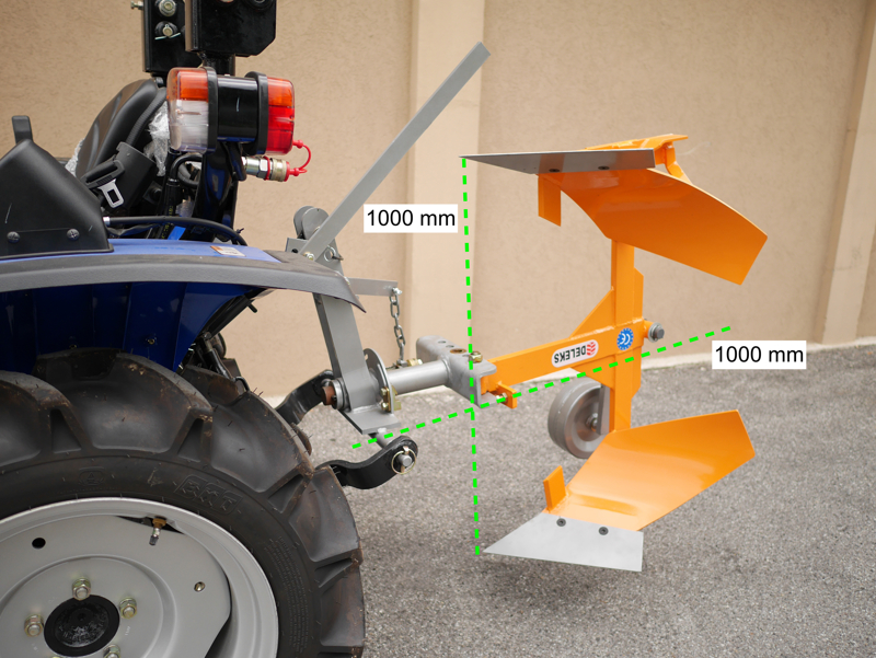 Charrue réversible DRP-25 pour micro-tracteur