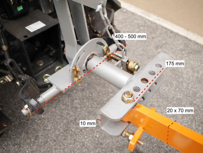 Charrue réversible DRP-25 pour micro-tracteur